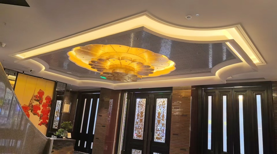 飾紀(jì)上品GRG廠家：廣州酒家GRG異形吊頂工程實力解析