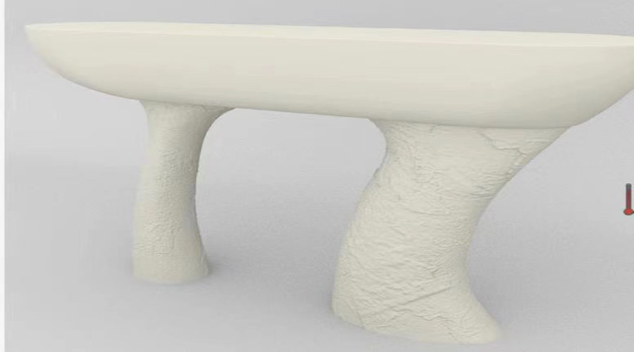 迪拜酒店玄關GRG茶幾造型