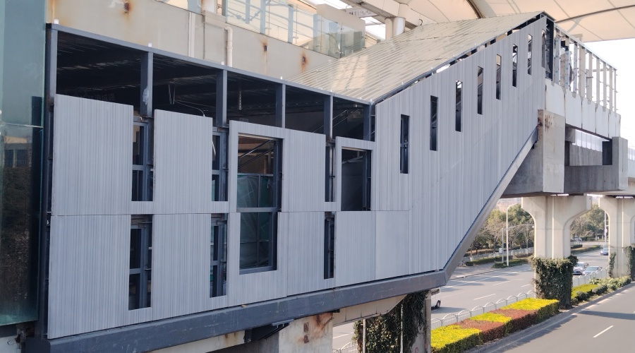 上海外南站UHPC肌理板工程案例