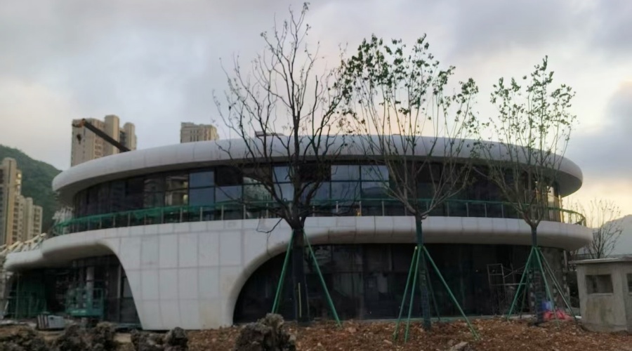 浙江三合項目的UHPC幕墻板工程