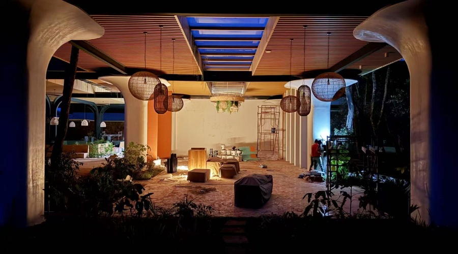 酒店GRG柱子裝飾效果