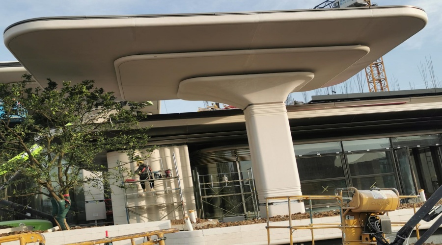 安徽合肥華蓋售樓部UHPC曲面板工程