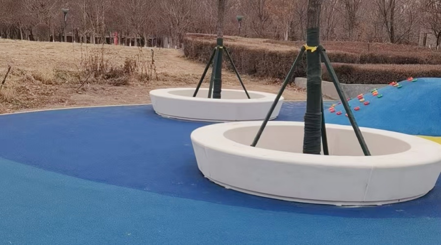 新疆體育公園GRC坐凳樹池造型工程案例