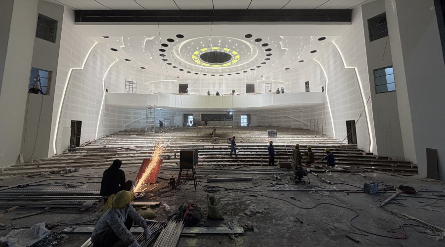 報告廳GRG吊頂墻面造型